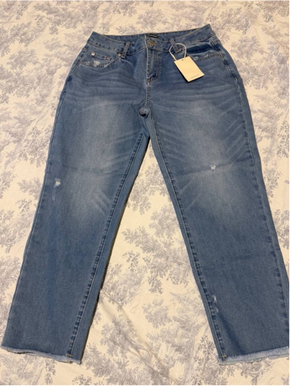 Flamingals Women's Denim Capri Jeans L